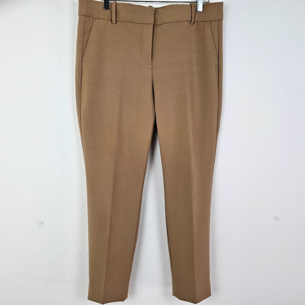 J.Crew Womens Tan Pant Cropped Cameron Slim Fit Stretch Sz 12